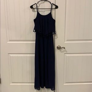 Navy blue maxi dress. Worn once.